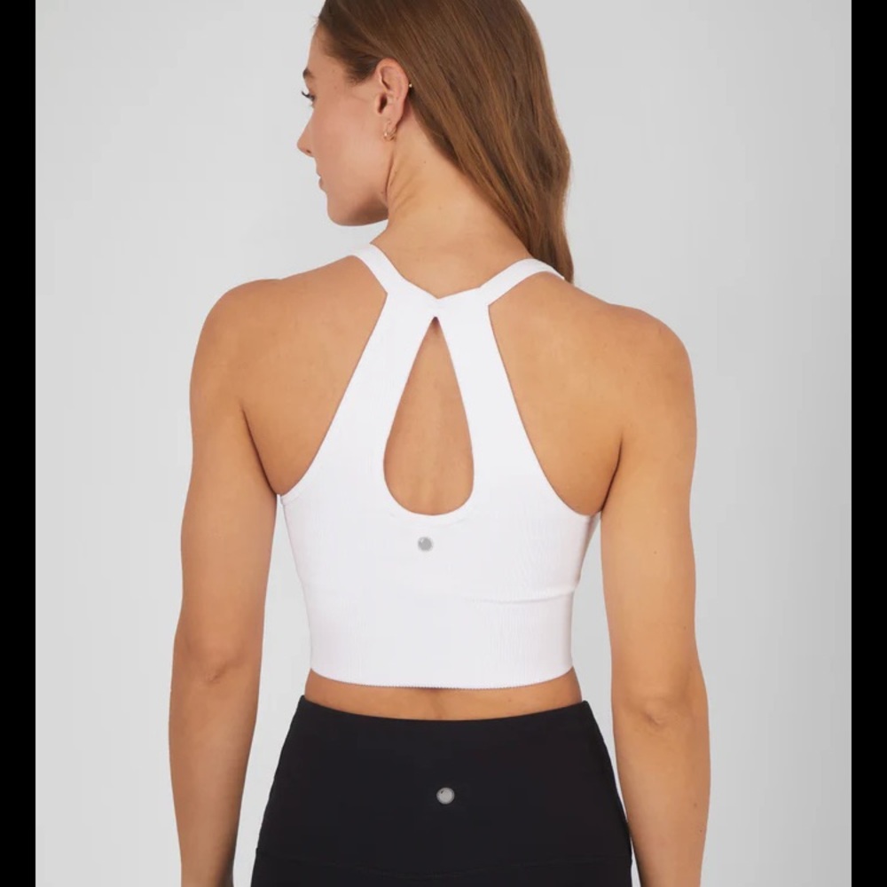 🎉 3/$15 Ribbed V-Neck Racerback Bralette - Blue XL - Picture 4 of 8